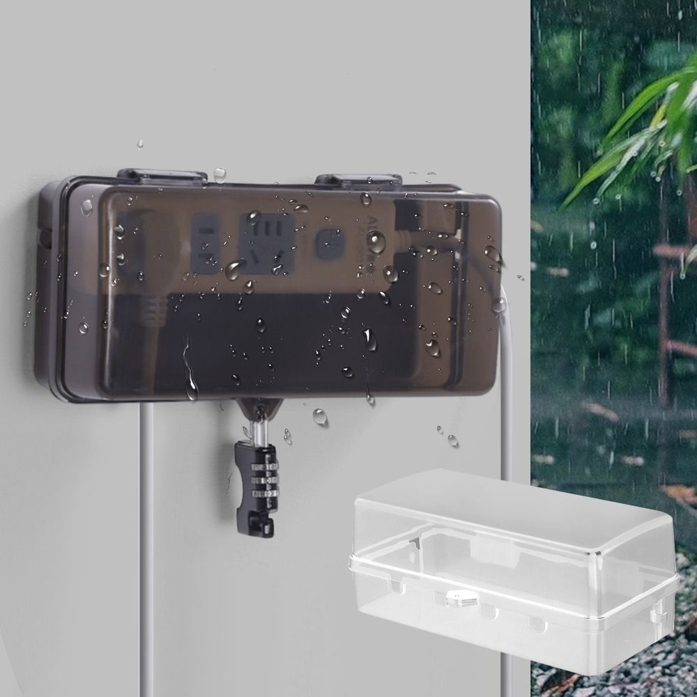 Outdoor Power Lead Cover - Durable Plastic Plug Box Anti-theft Weatherproof