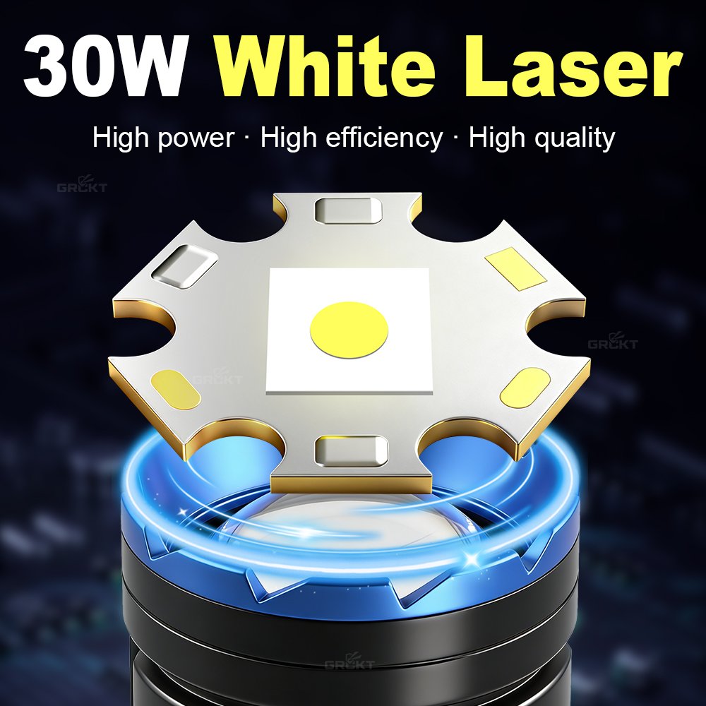 White Laser Camping Flashlight - Outdoor Powerbank review and price