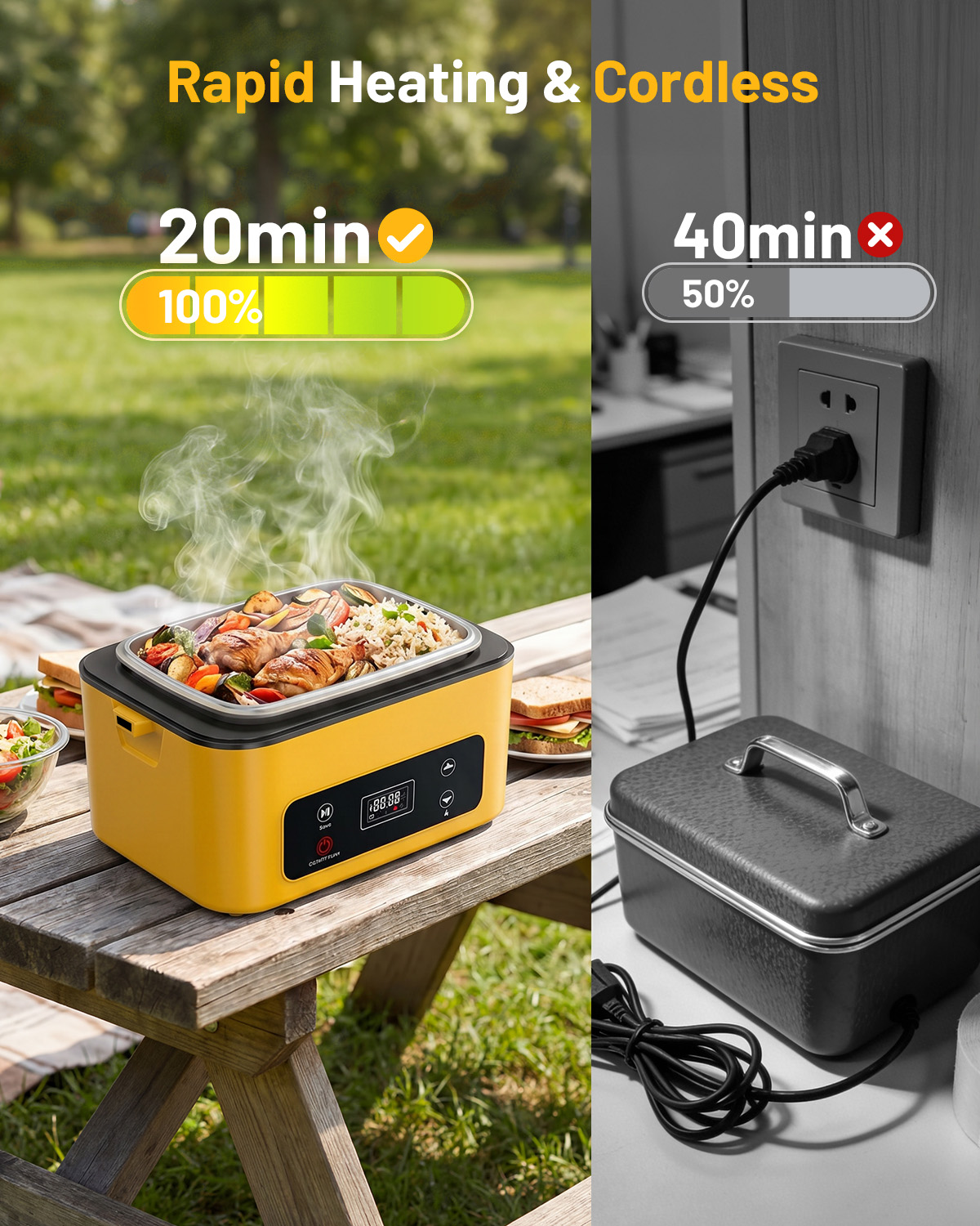 TaskStar Portable Heated Lunch - Outdoor Power Supply Box review and price