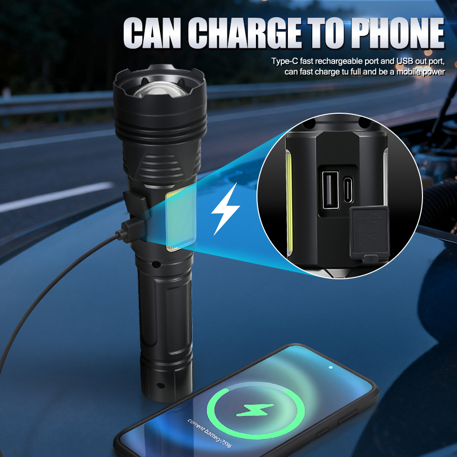 Powerful LED Handheld Flashlig - Outdoor Powerbank review and price